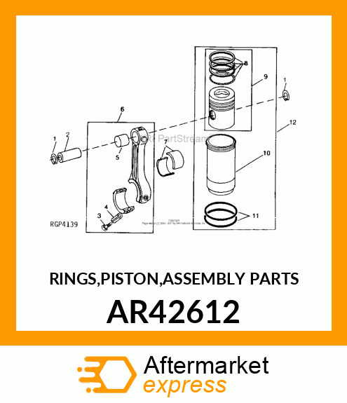 RINGS,PISTON,ASSEMBLY PARTS AR42612