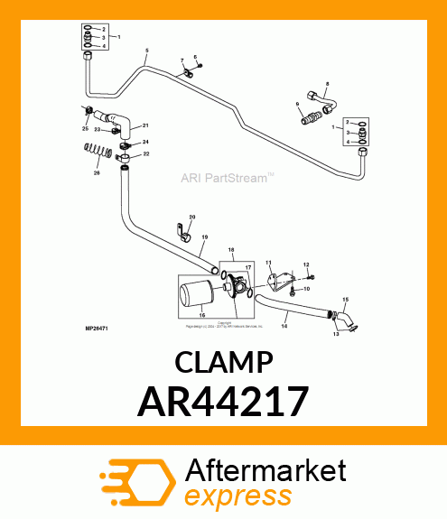 CLAMP,HOSE AR44217