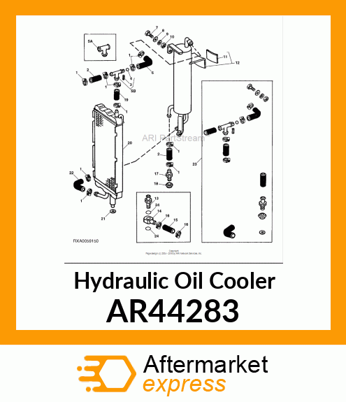 COOLER, HYDRAULIC OIL AR44283