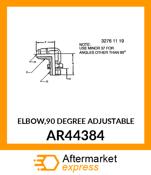 ELBOW,90 DEGREE ADJUSTABLE AR44384