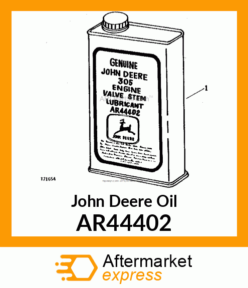 OIL,QUART CAN OF JDT 305,WITH LABEL AR44402