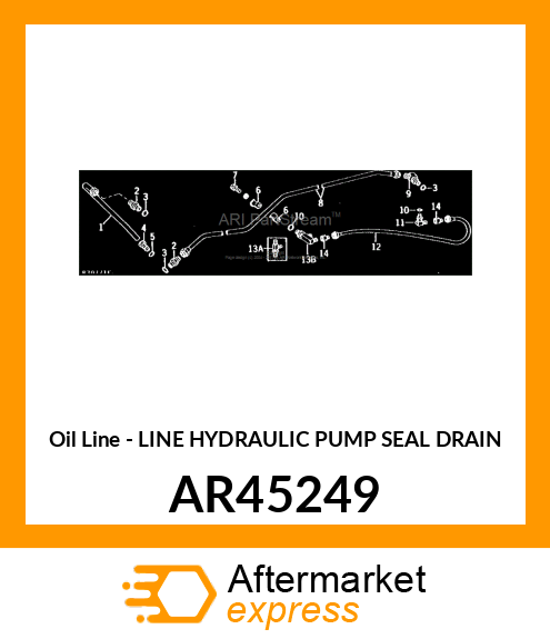 Oil Line - LINE HYDRAULIC PUMP SEAL DRAIN AR45249