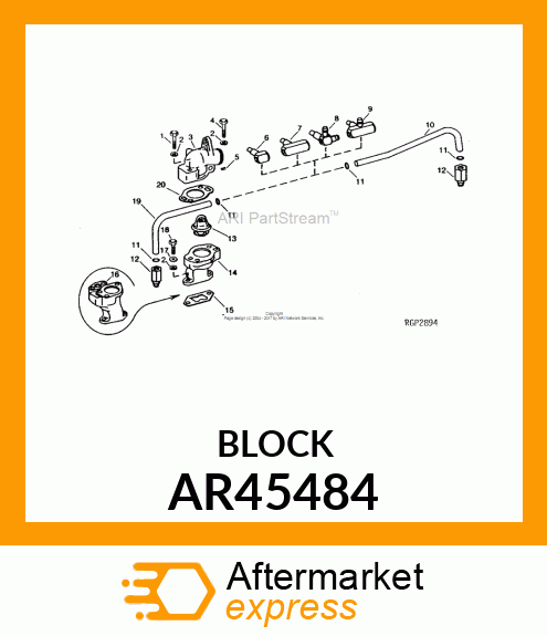 Tee Water Bypass AR45484