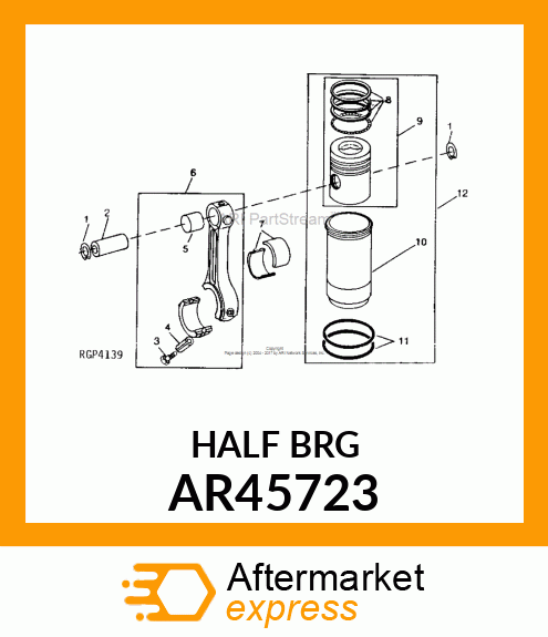 BEARING CONNECTING ROD SET AR45723