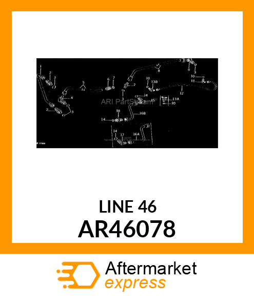 Line - LINE,HYD PUMP SEAL DRAIN AR46078