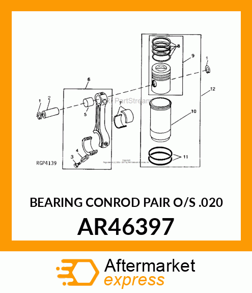 BRG., CONN. ROD, .020 UNDERSIZE AR46397