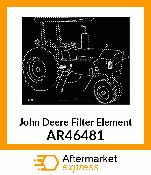 ELEMENT,AIR CLEANER W/GASKET AR46481