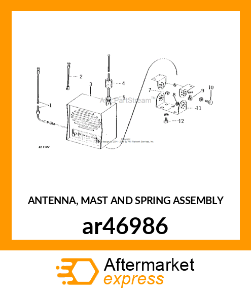 ANTENNA, MAST AND SPRING ASSEMBLY ar46986