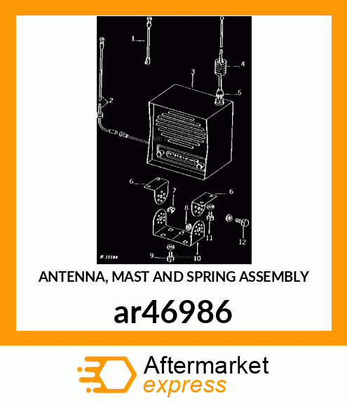 ANTENNA, MAST AND SPRING ASSEMBLY ar46986