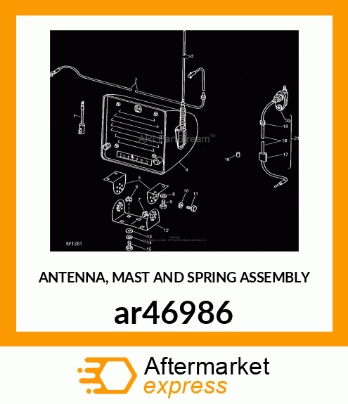 ANTENNA, MAST AND SPRING ASSEMBLY ar46986