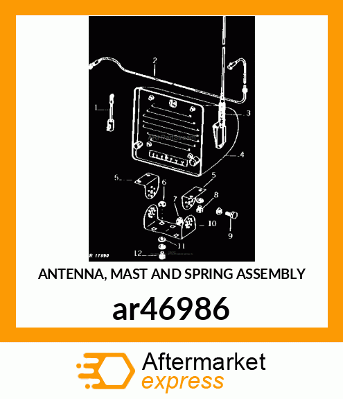 ANTENNA, MAST AND SPRING ASSEMBLY ar46986