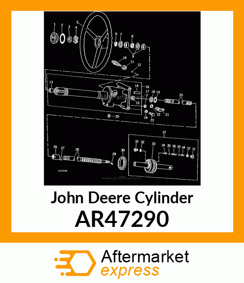 CYLINDER,STEERING VALVE,ASSEMBLY AR47290