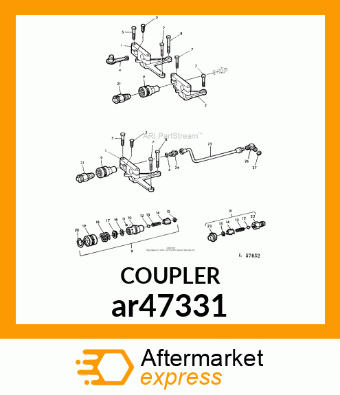 HYDR.QUICK COUPLER SOCKET, RECEPTAC ar47331