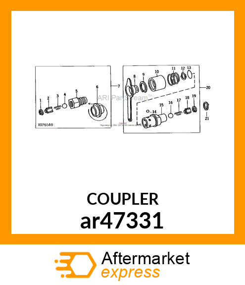 HYDR.QUICK COUPLER SOCKET, RECEPTAC ar47331