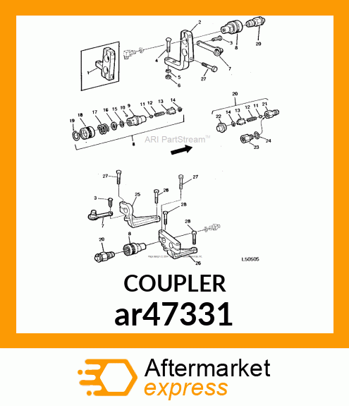 HYDR.QUICK COUPLER SOCKET, RECEPTAC ar47331