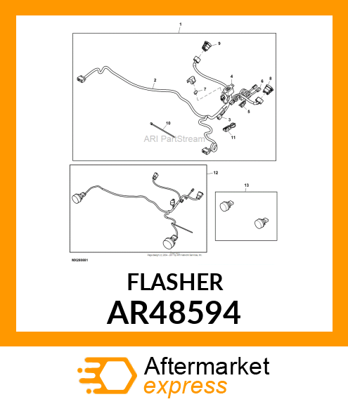 FLASHER, WARNING LAMP AR48594