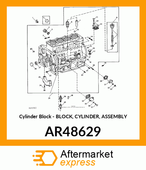 Cylinder Block - BLOCK, CYLINDER, ASSEMBLY AR48629