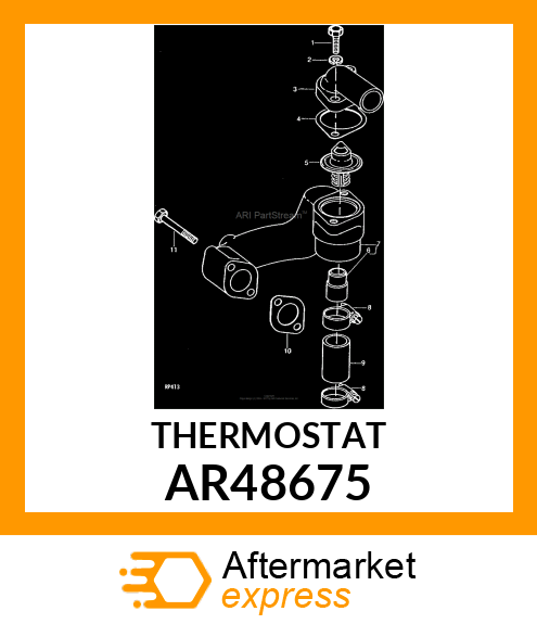 THERMOSTAT, 173 TO 186 DEGREE AR48675