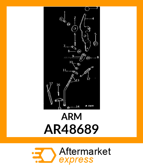 ARM,POWER SHAFT CL.VALVE,WITH PIN AR48689