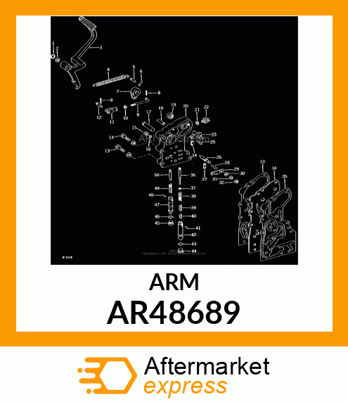 ARM,POWER SHAFT CL.VALVE,WITH PIN AR48689