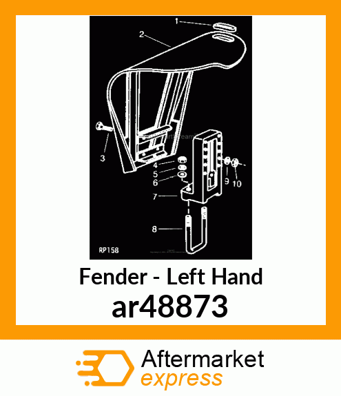 FENDER ASSEMBLY, LH ar48873