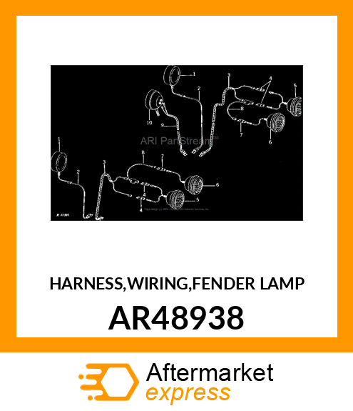 HARNESS,WIRING,FENDER LAMP AR48938