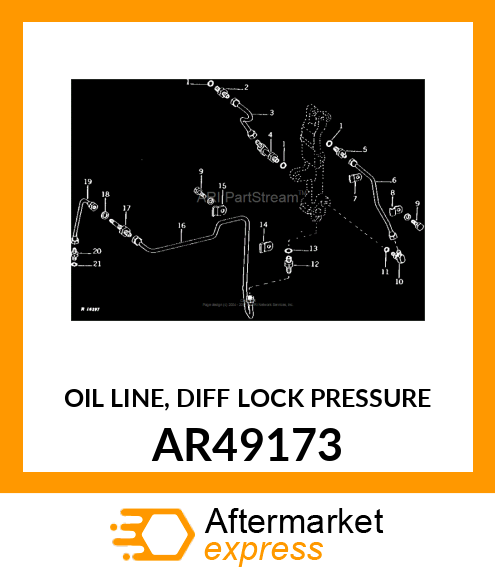 OIL LINE, DIFF LOCK PRESSURE AR49173