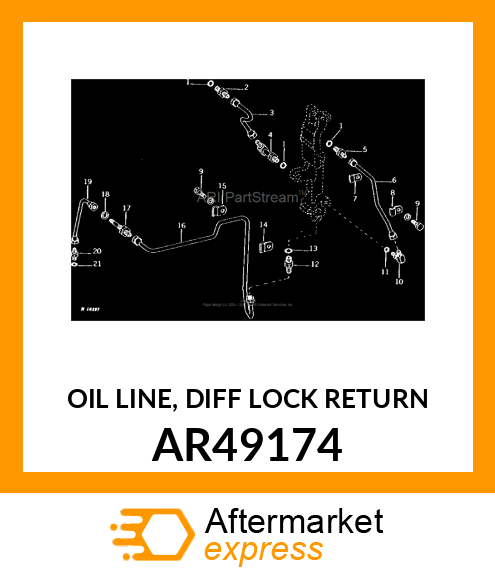 OIL LINE, DIFF LOCK RETURN AR49174