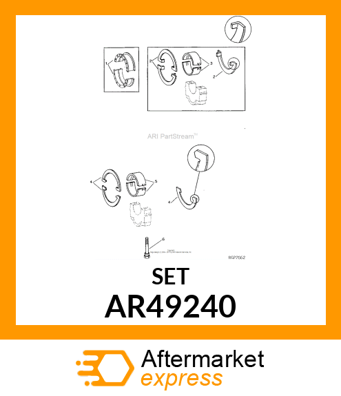 Thrust Bearing - BEARING,MAIN THRUST,ASSEMBLY .030 AR49240