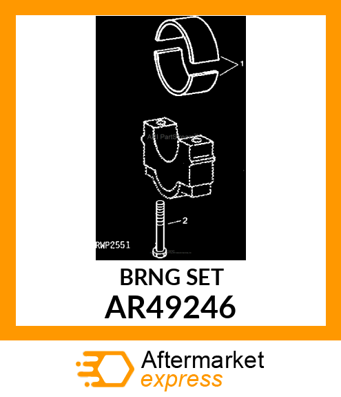 BRG., MAIN, ASSEMBLY .020 US /PARTS AR49246