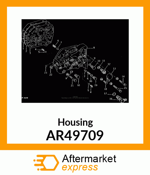 Housing - HOUSING TRANS CONTROL VALVE ASSBLY AR49709