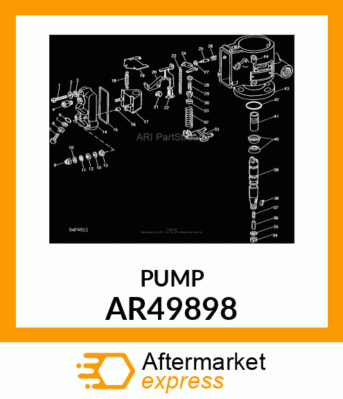 Fuel Injection Pump - PUMP,FUEL INJECTION (Part is Obsolete) AR49898