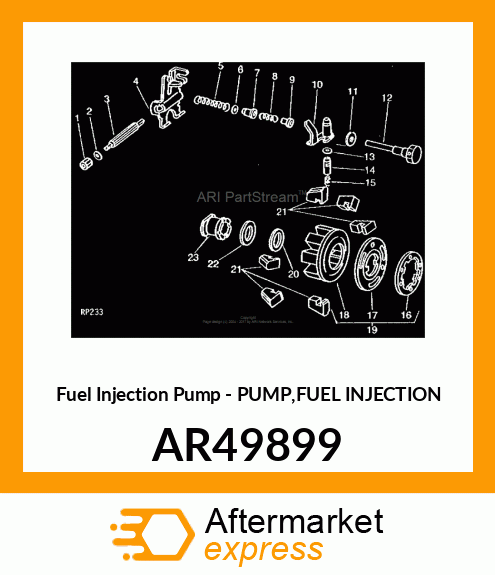 Fuel Injection Pump - PUMP,FUEL INJECTION AR49899