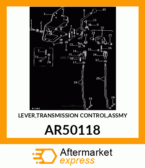 LEVER,TRANSMISSION CONTROL,ASSMY AR50118