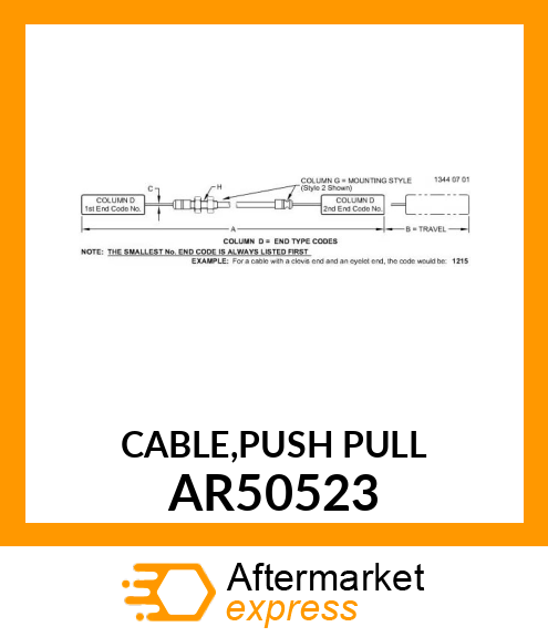 CABLE,PUSH PULL AR50523