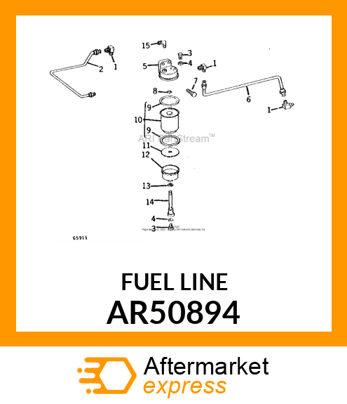 LINE,FUEL FILTER TO INJ PUMP AR50894