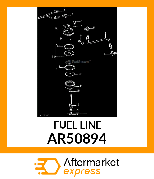 LINE,FUEL FILTER TO INJ PUMP AR50894