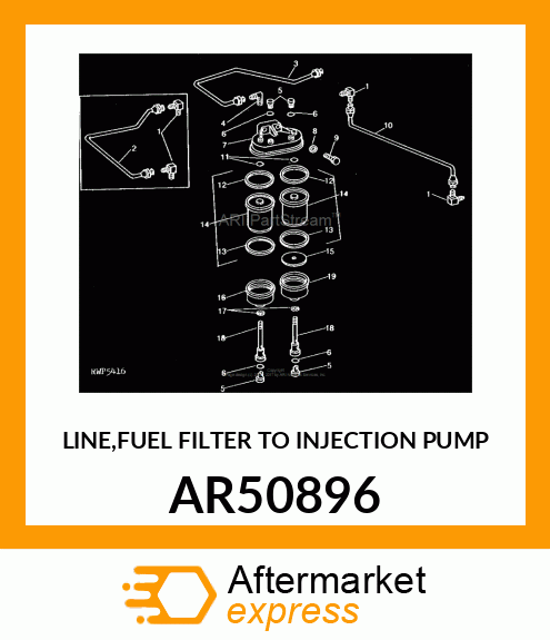 LINE,FUEL FILTER TO INJECTION PUMP AR50896