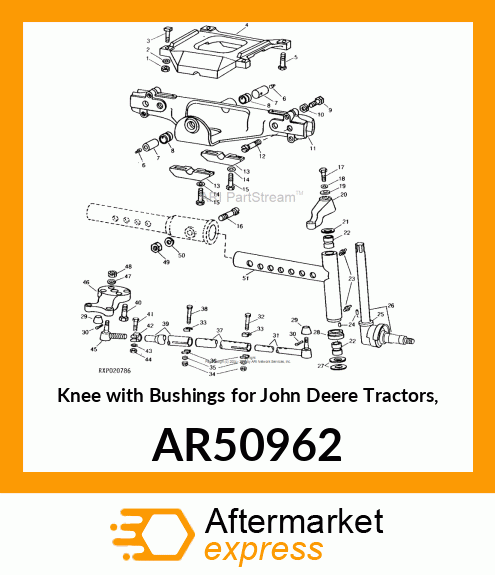 KNEE,FRONT AXLE,W/BUSHING amp; DUST AR50962