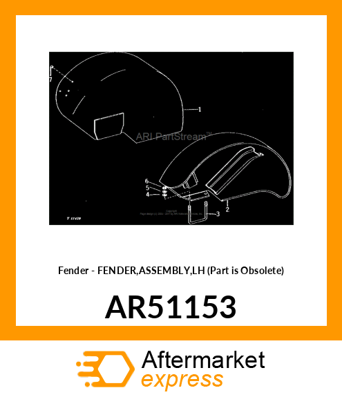 Fender - FENDER,ASSEMBLY,LH (Part is Obsolete) AR51153