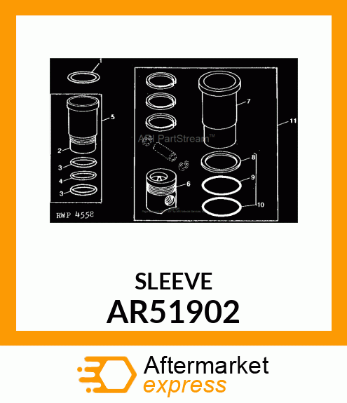 CYLINDER LINER AND PACKINGS AR51902