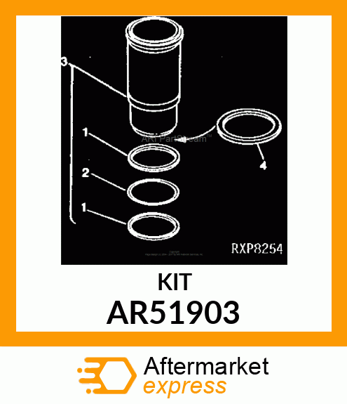 CYLINDER LINER AND PACKINGS AR51903