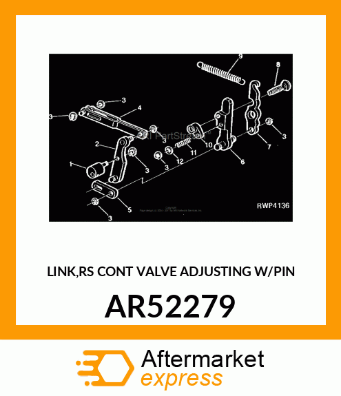 LINK,RS CONT VALVE ADJUSTING W/PIN AR52279