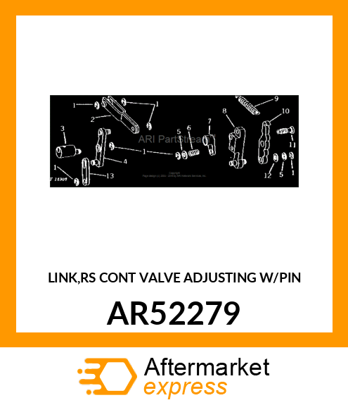 LINK,RS CONT VALVE ADJUSTING W/PIN AR52279
