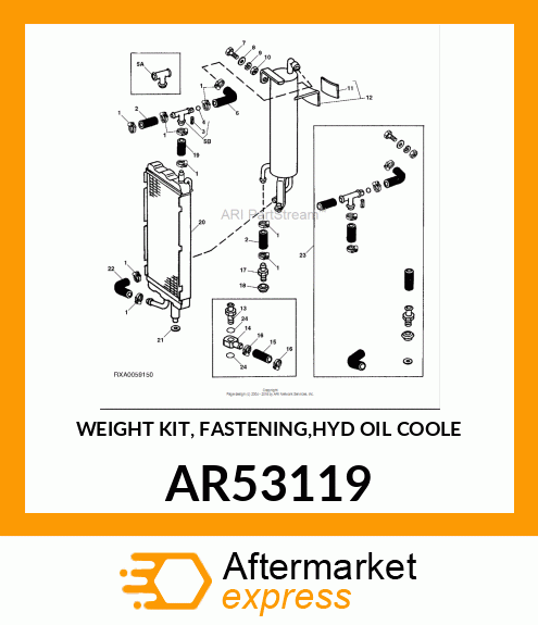 WEIGHT KIT, FASTENING,HYD OIL COOLE AR53119