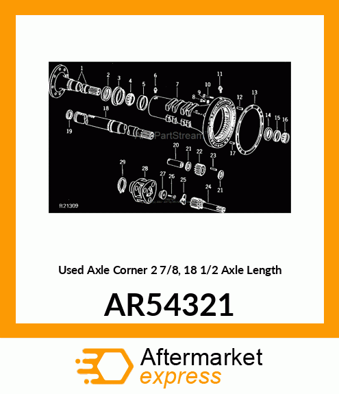 Housing - HOUSING ,REAR AXLE WITH GEARS AR54321