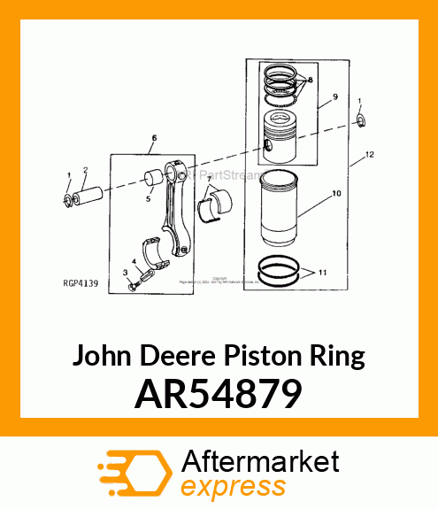 RING, PISTON, ASSEMBLY AR54879