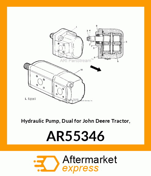 Hydraulic Pump - PUMP,HYDRAULIC AR55346