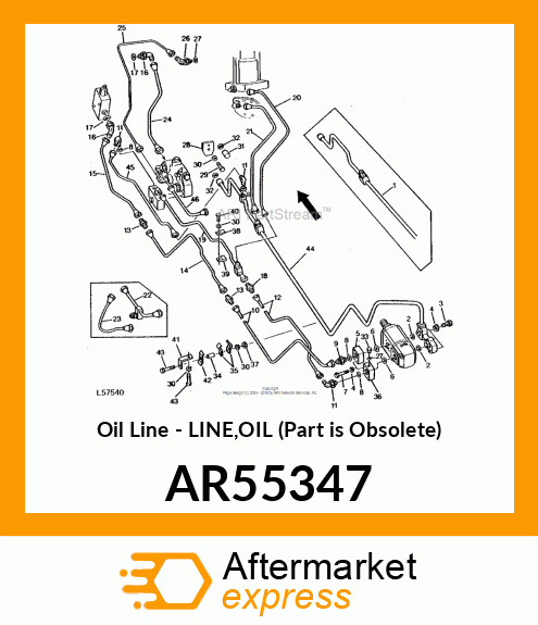 Oil Line - LINE,OIL (Part is Obsolete) AR55347