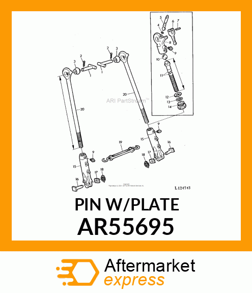 PIN W/PLATE AR55695